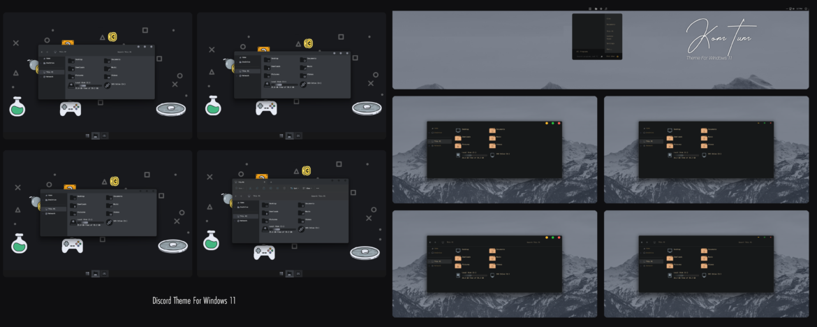 Kom Tum And Discord Theme For Windows 11