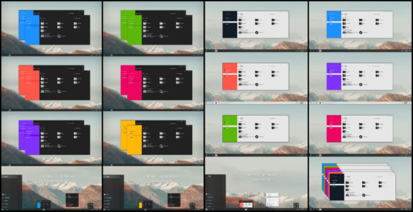 Flat Metro Dark And Light Full Color Theme For Windows 10