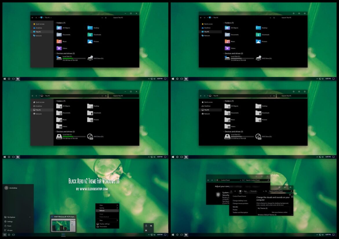 Black Aero Theme For Windows 10