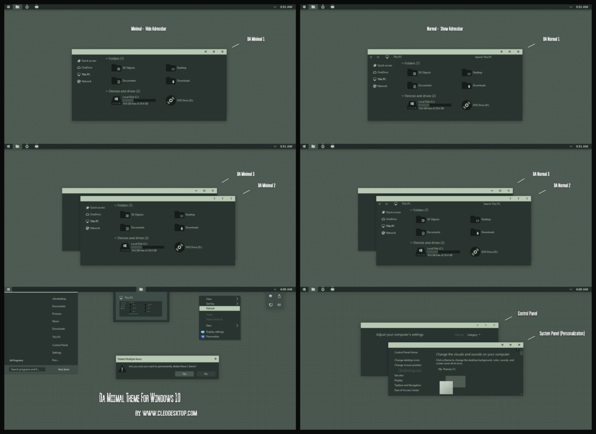 DA Minimal Theme For Windows 10