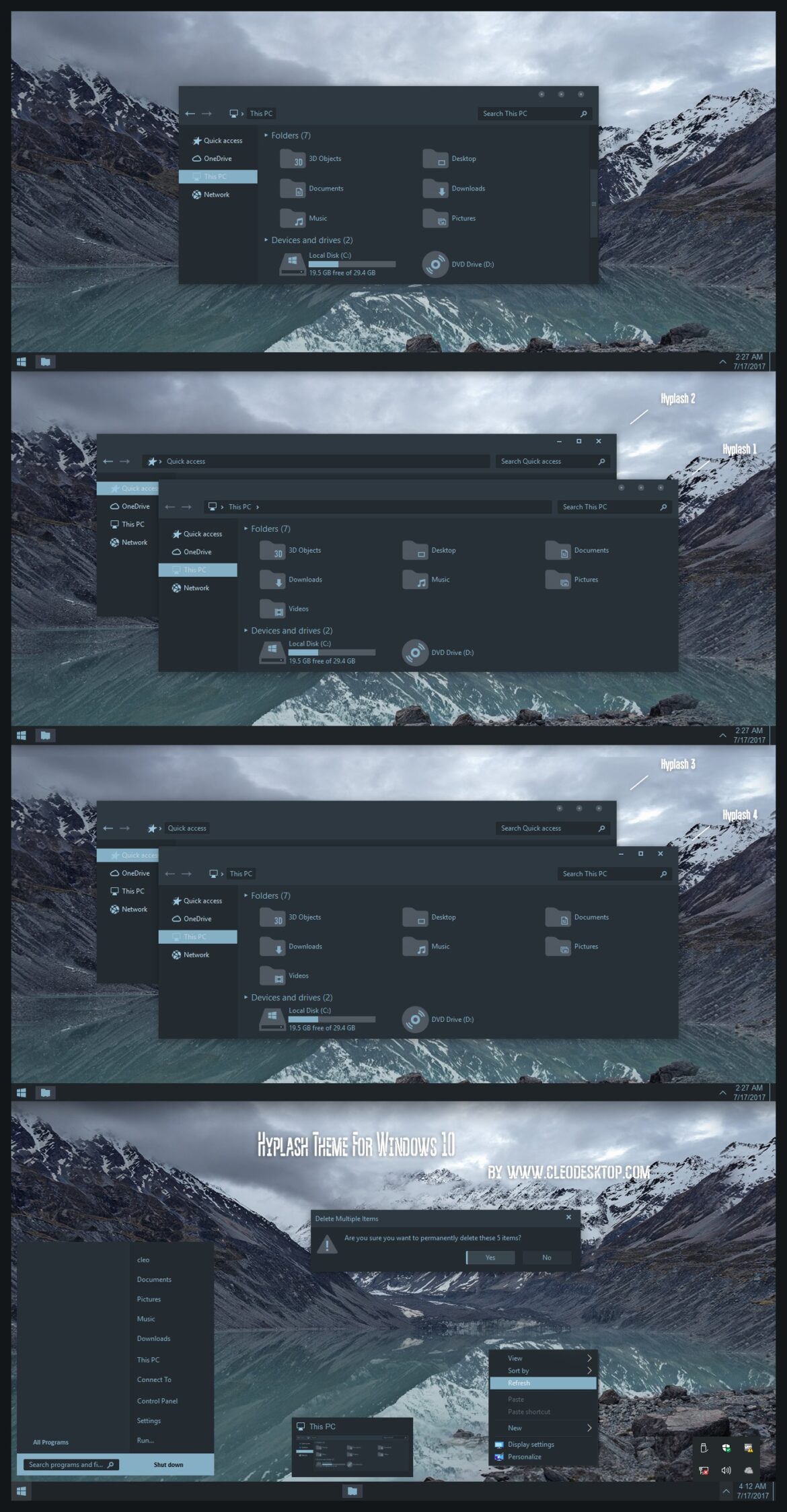 Hyplash Flat Theme For Windows 10