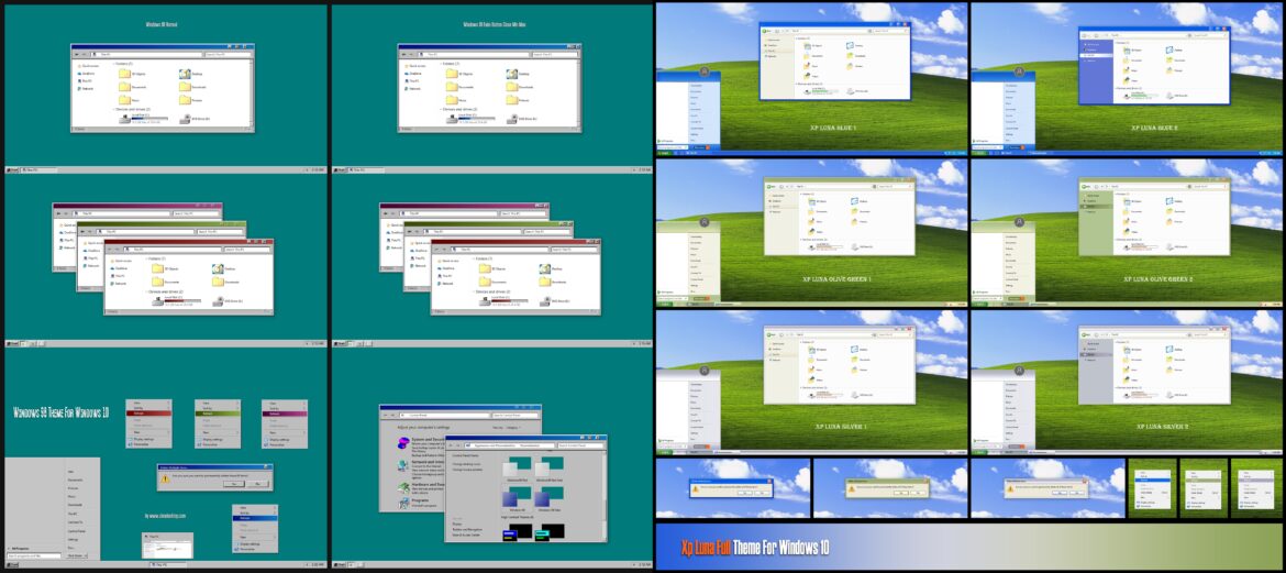 Windows 98 And Windows XP Theme For Windows 10