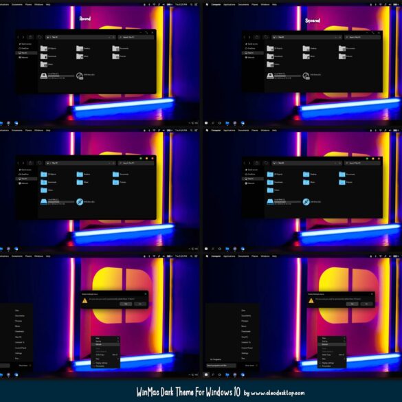 After Dark CC Theme For Windows 10 Cleodesktop