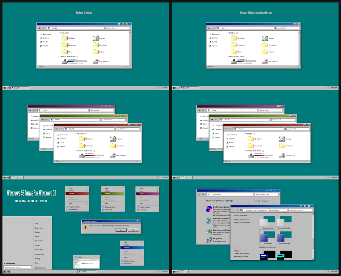 Windows 98 Theme For Windows 10