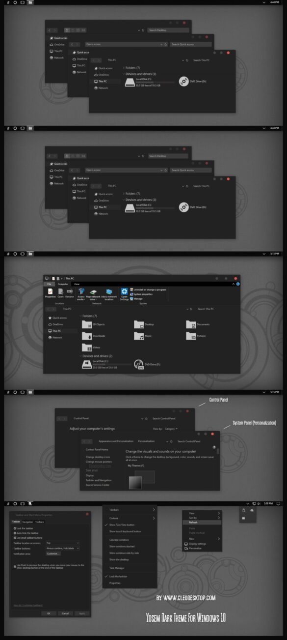 Yosem Dark Theme For Windows 10