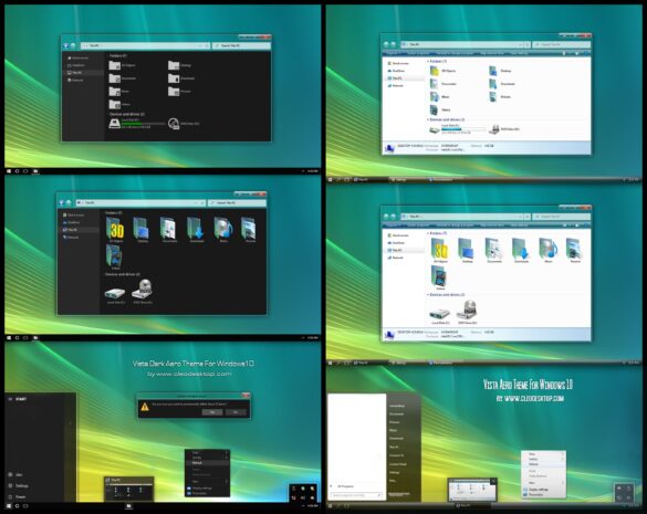 Vista Aero Dark And Light Theme For Windows 10