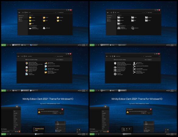 WinXp Dark Edition Theme For Windows 10