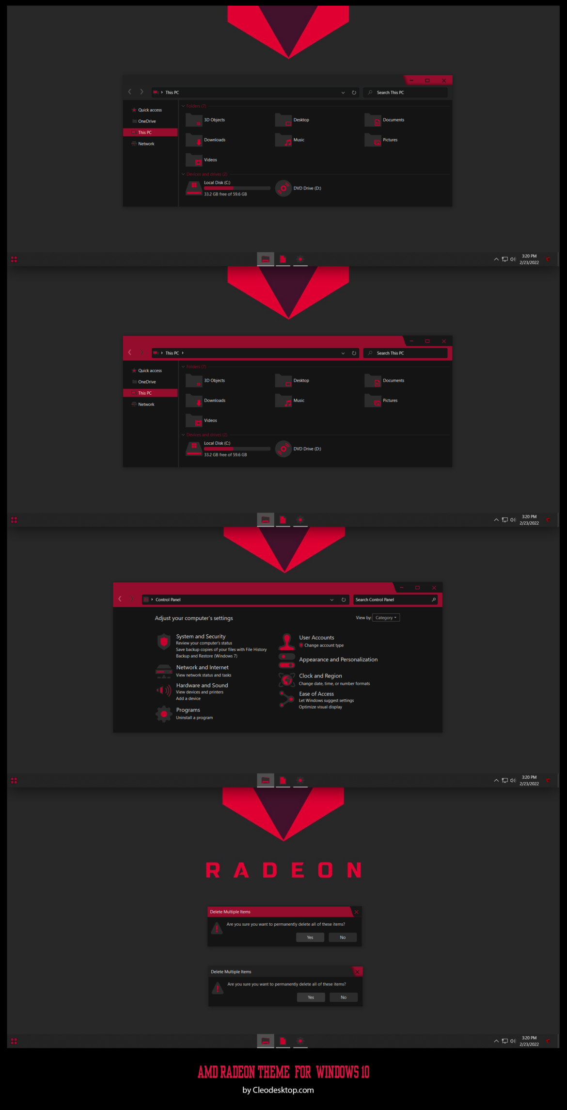 AMD Radeon Theme For Windows 10