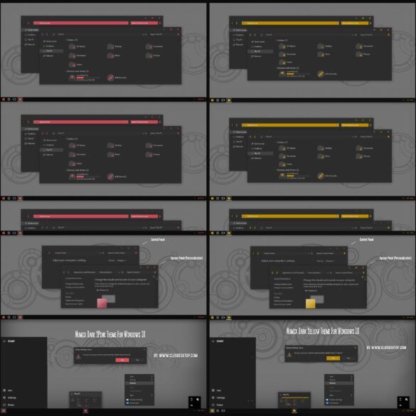 After Dark CC Theme For Windows 10 Cleodesktop