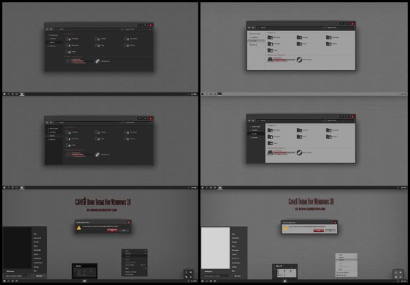 Cave0 Dark And Light Theme For Windows 10