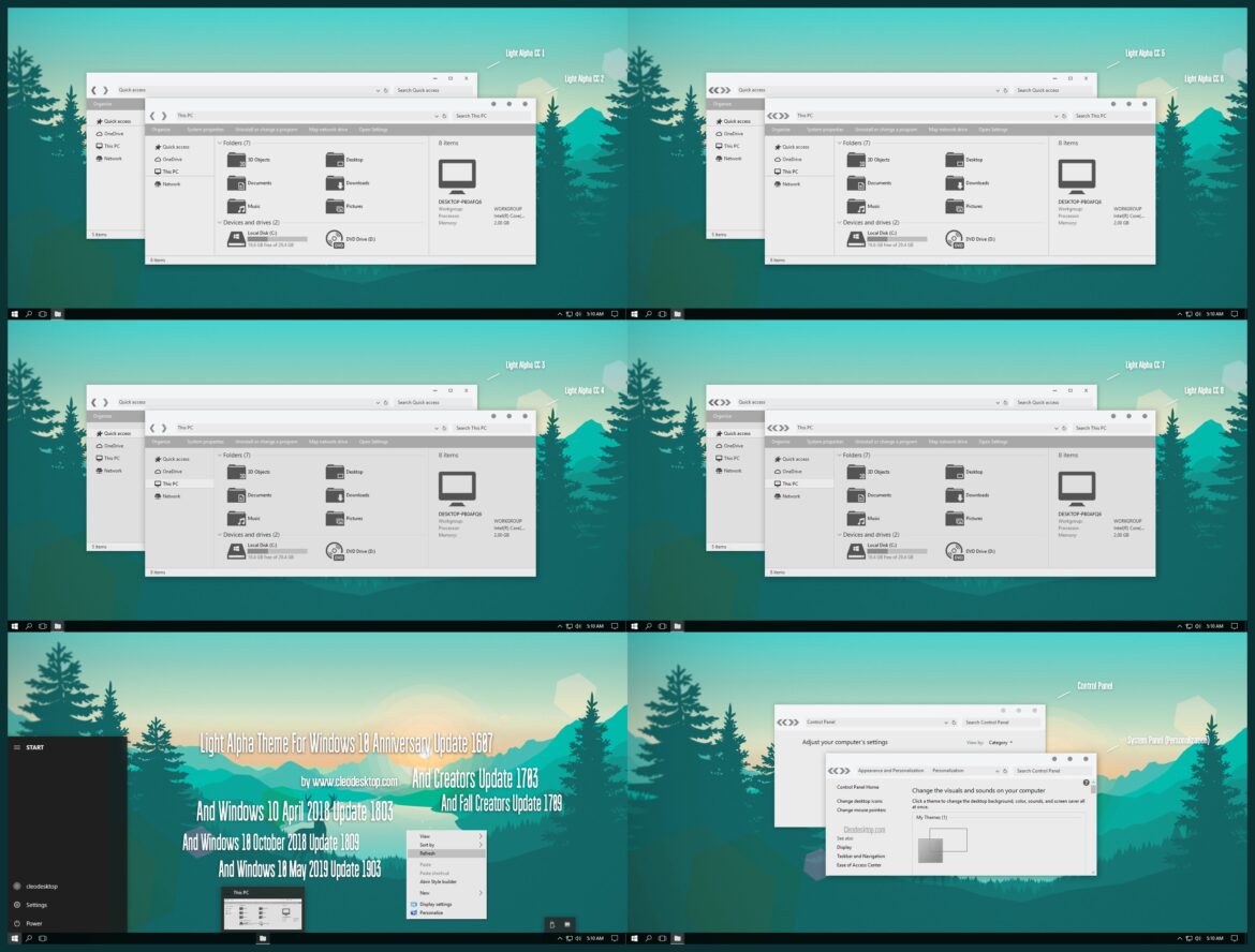 Light Alpha CC Theme For Windows 10