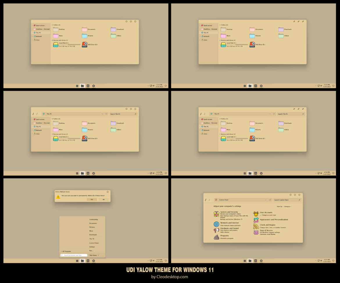 UDI Yalow Theme For Windows 11