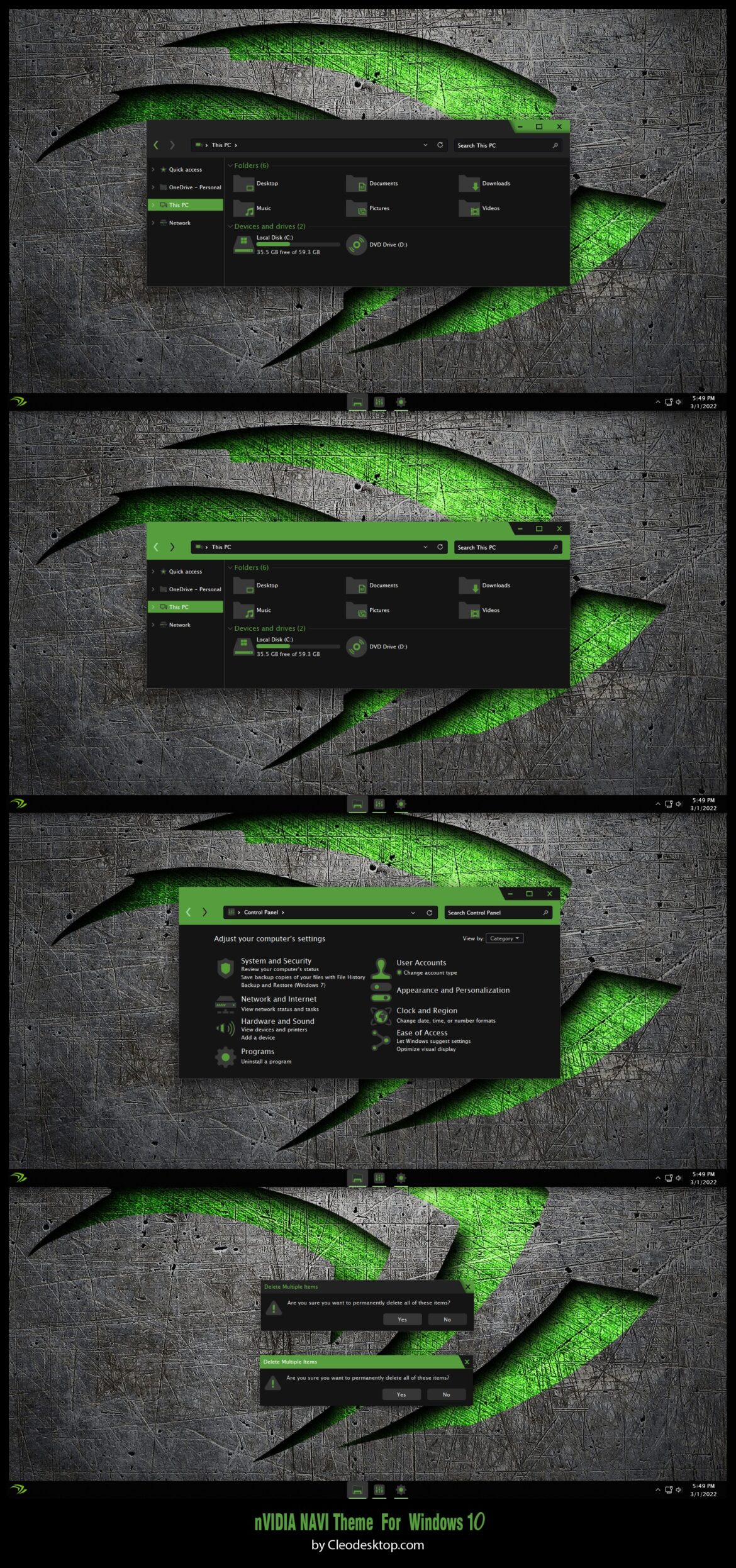 nVIDIA NAVI Theme For Windows 10