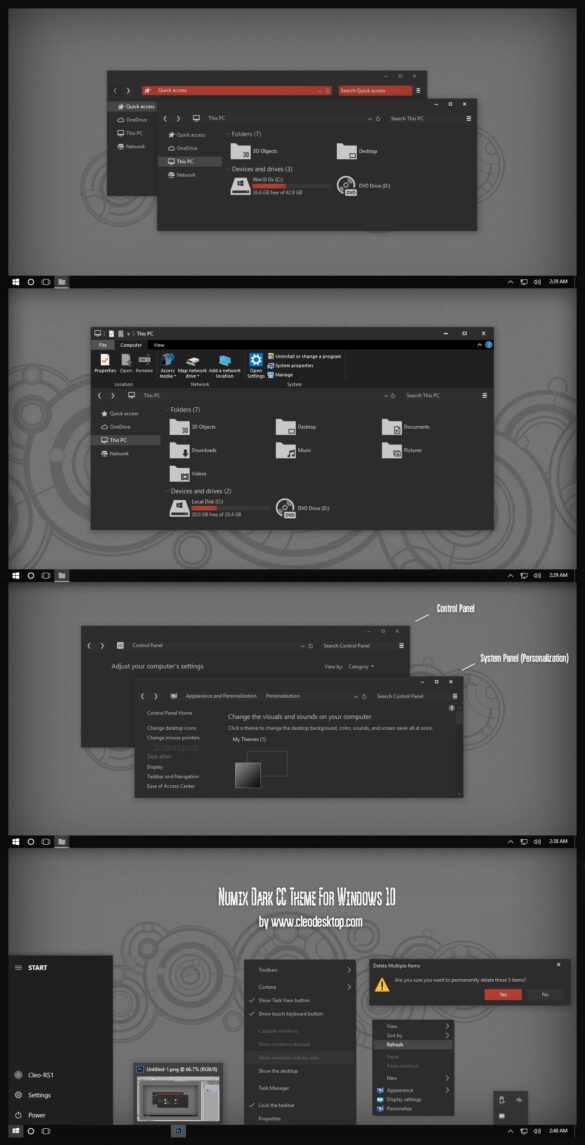 Numix Dark Theme For All Windows 10