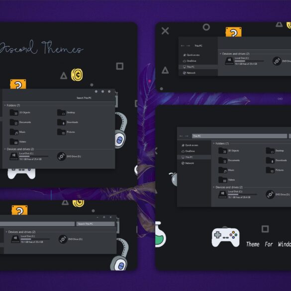 After Dark CC Theme For Windows 10 Cleodesktop