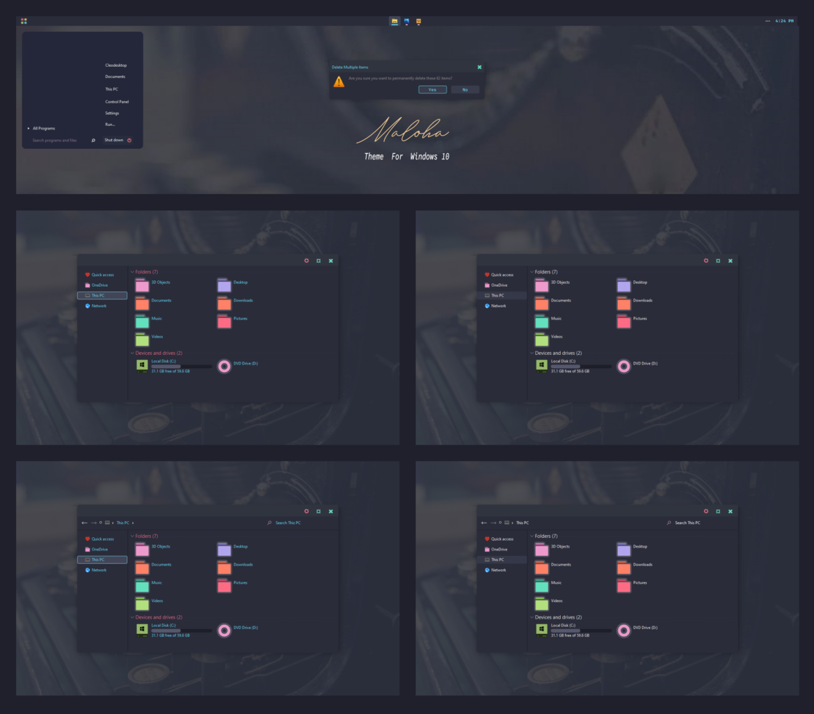 Maloha Theme For Windows 10