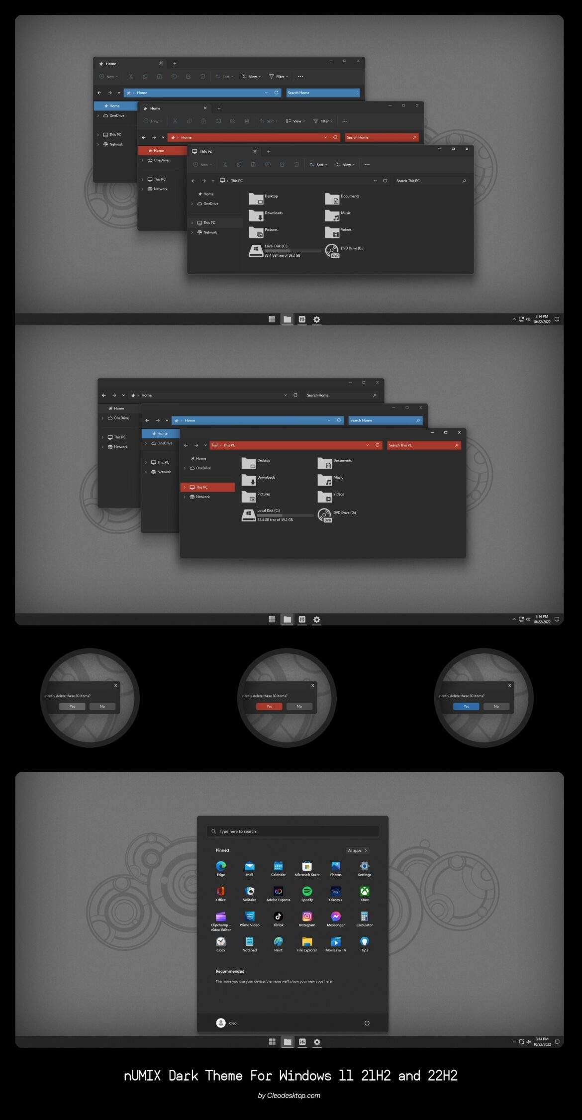 Numix Dark Theme For Windows 11