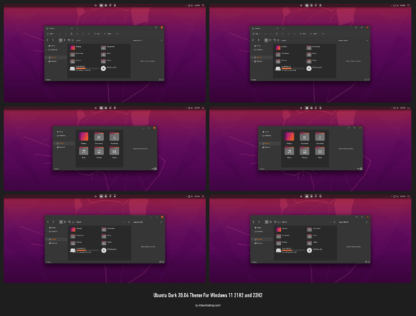 Ubuntu Dark 20.04 Theme For Windows 11