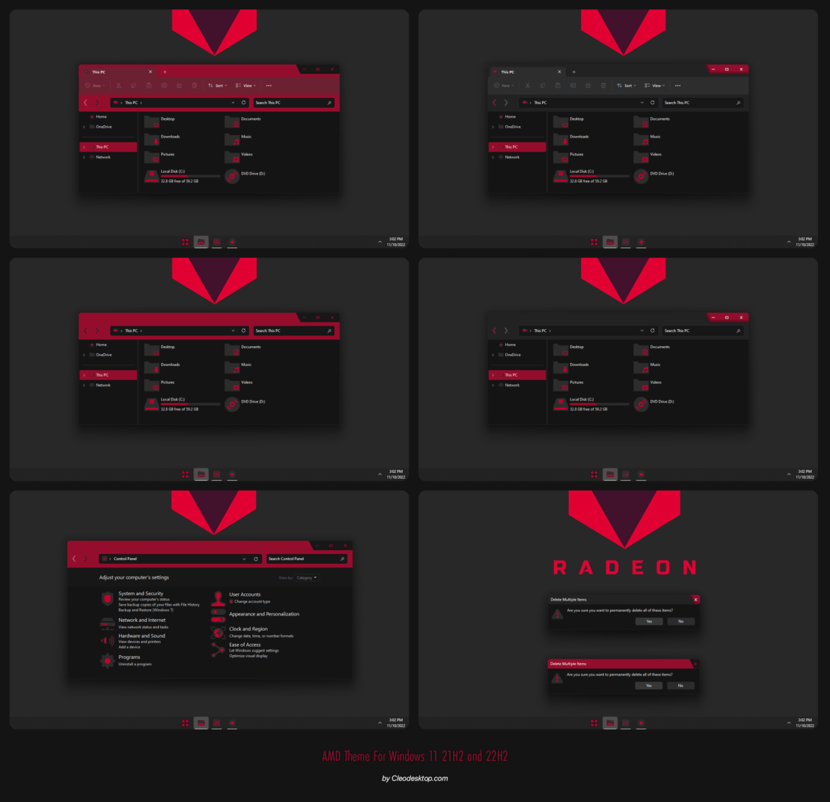 AMD Radeon Theme For Windows 11