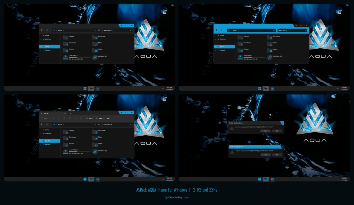 ASRock AQUA Theme For Windows 11