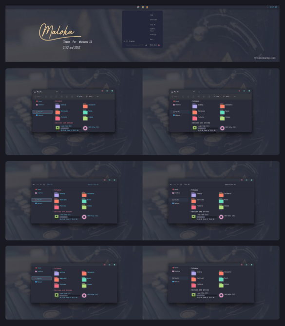 Maloha Theme For Windows 11