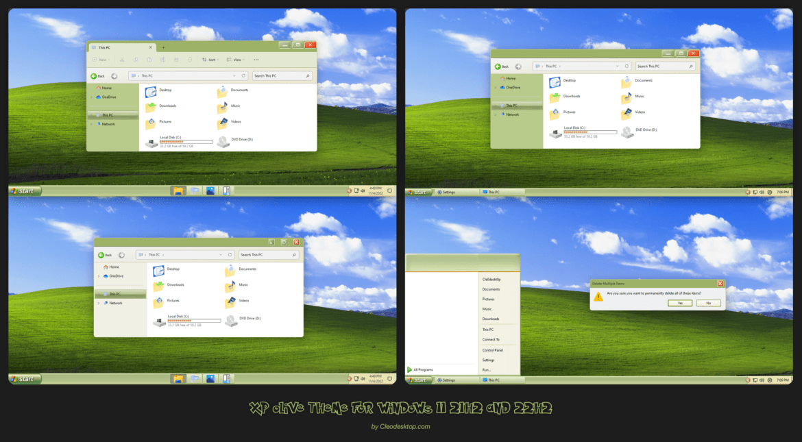 XP Olive Theme For Windows 11