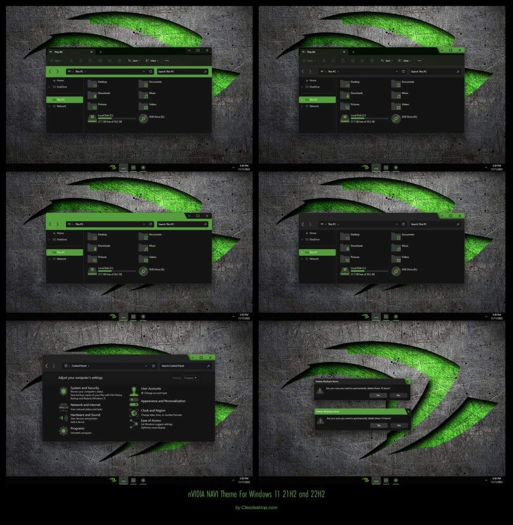 NVIDIA NAVI Theme For Windows 11 22H2 Cleodesktop Windows 11 Themes