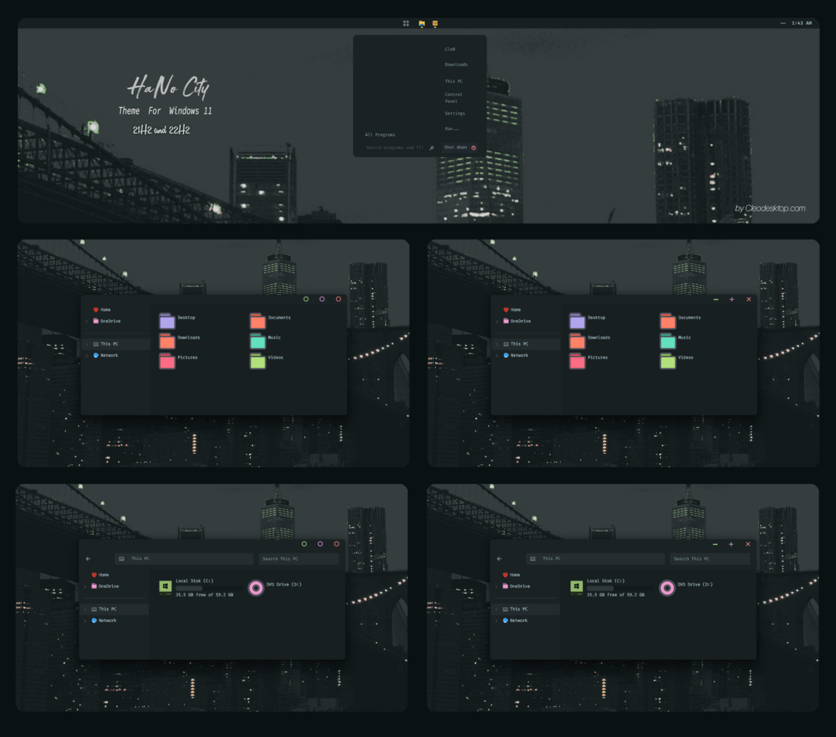 HaNo City Theme For Windows 11