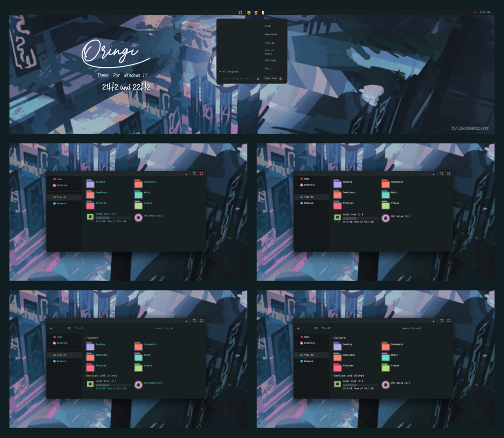 Oringi Theme For Windows 11 22H2 Windows 11 Themes