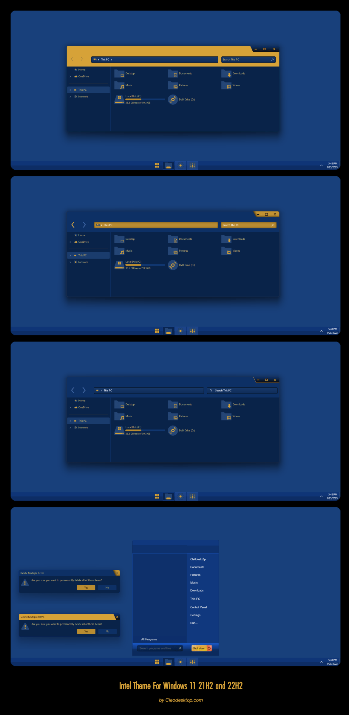 Intel Theme For Windows 11