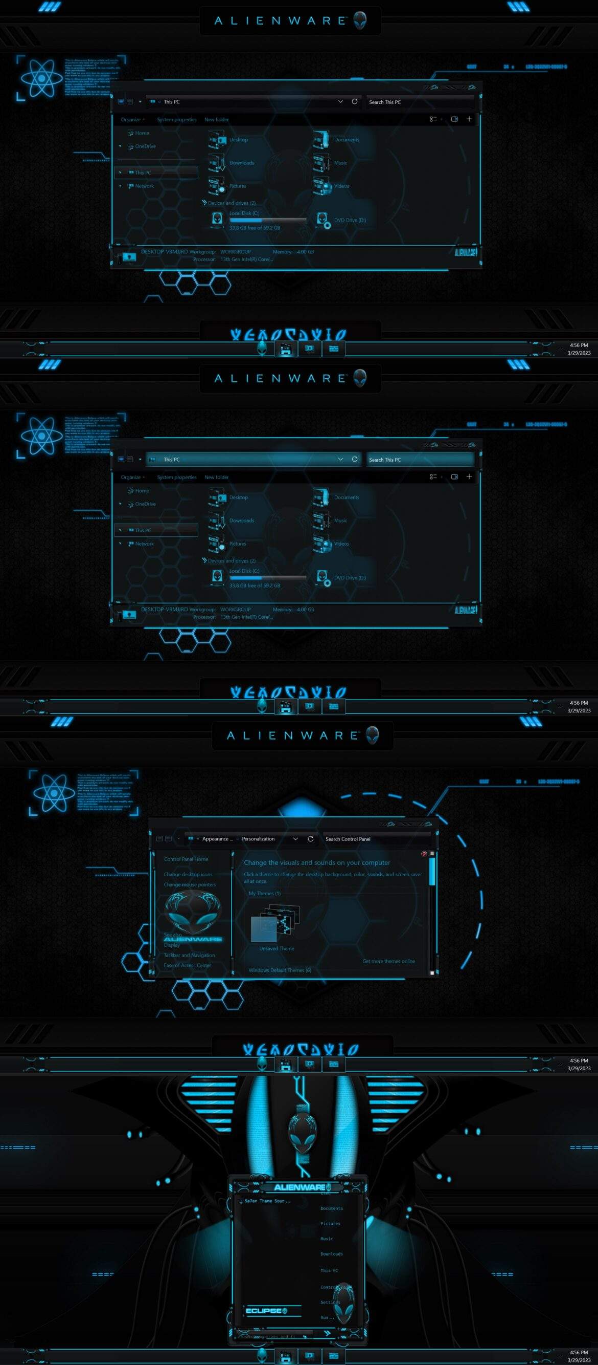 Alienware Big Border Theme For Windows 11