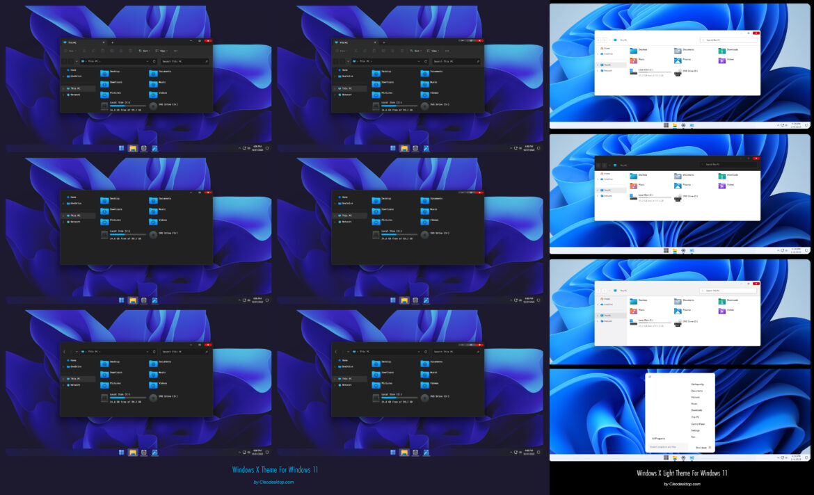 Windows X Dark And Light Theme For Windows 11