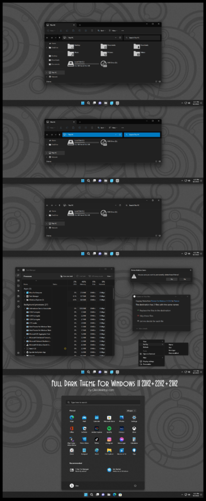 Full Dark Theme For Windows 11 23H2 Windows 11 Themes