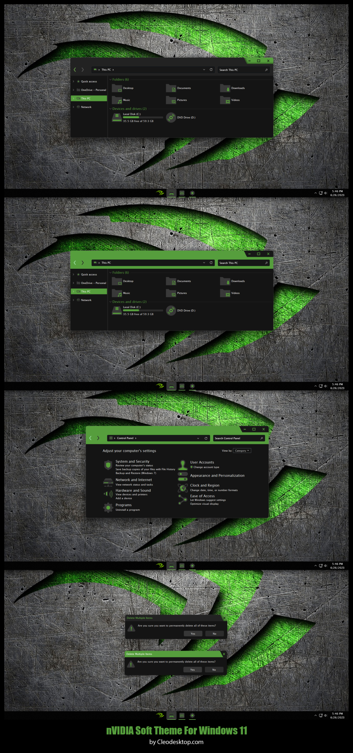nVIDIA Soft Theme For Windows 11