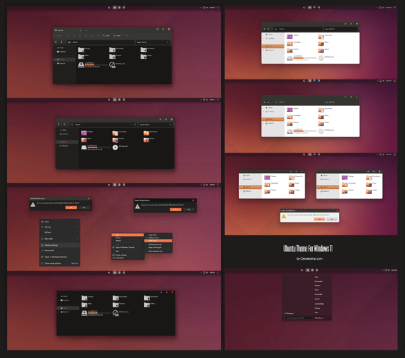 Ubuntu Dark And Light Theme For Windows 11