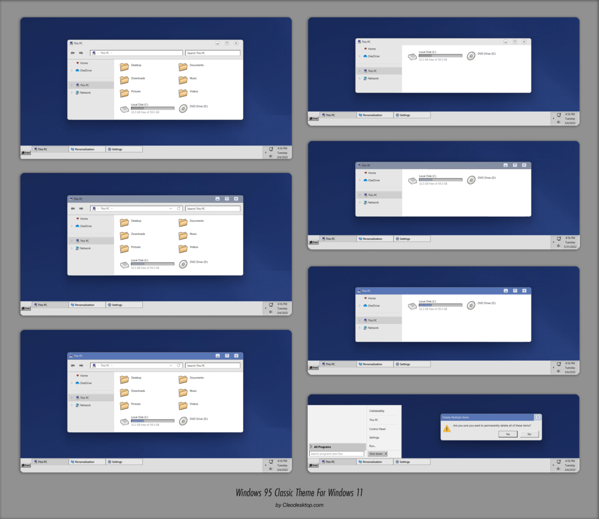 Windows 95 Theme For Windows 11