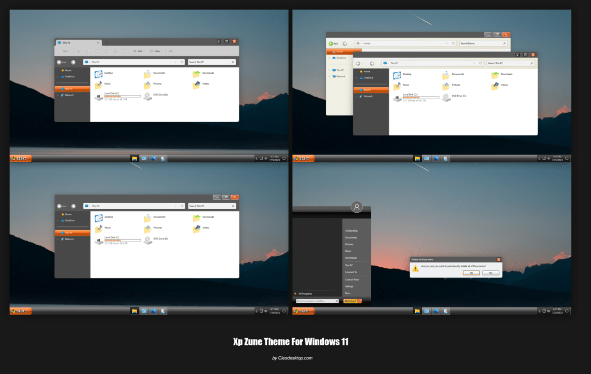 Win XP Zune Theme For Windows 11