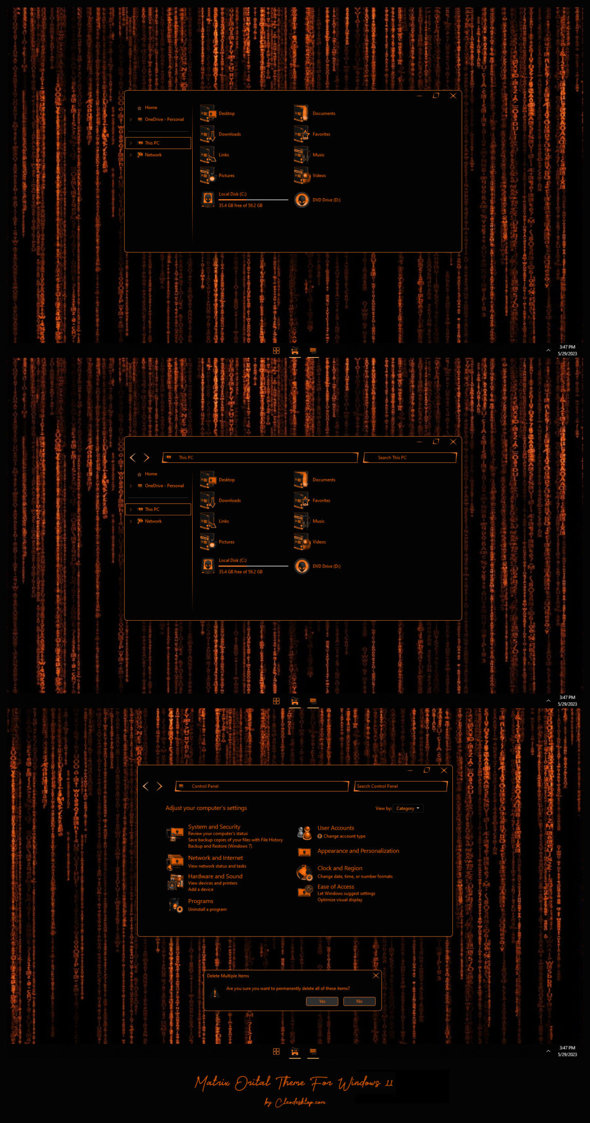 Matrix Orital Theme For Windows11