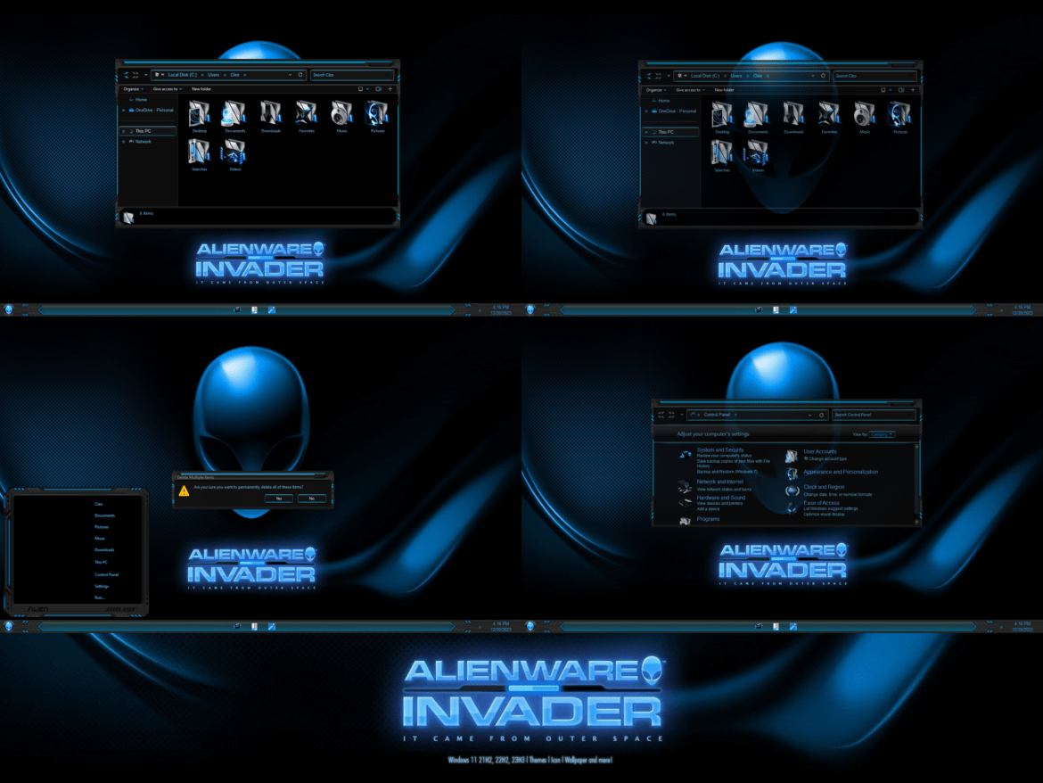 Alienware Invader Theme For Windows 11