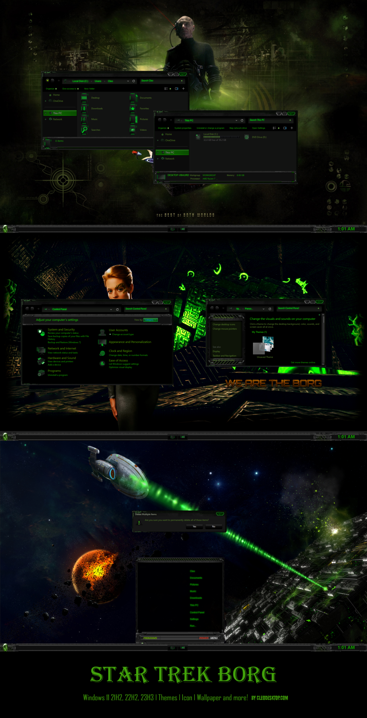 Star Trek Borg Theme Windows 11