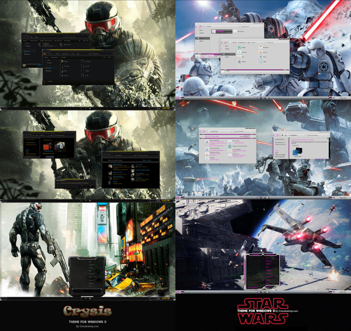 Star wars and Crysis Theme For Windows 11