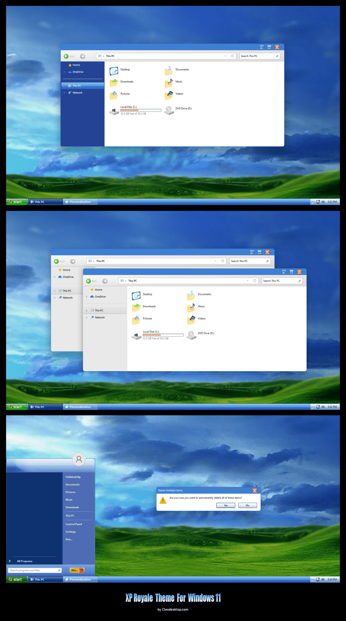 Windows XP Royale Theme For Windows 11