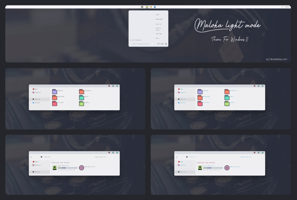Maloha Light Mode Theme For Windows 11