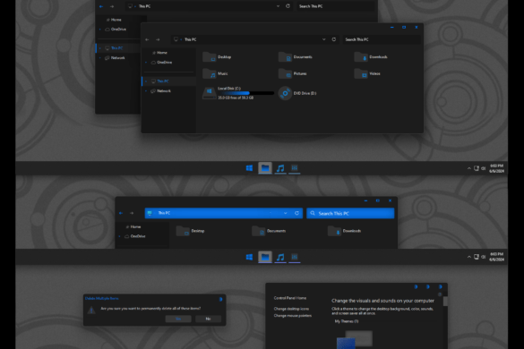 Black Red Glass Theme For Windows 11 - Cleodesktop