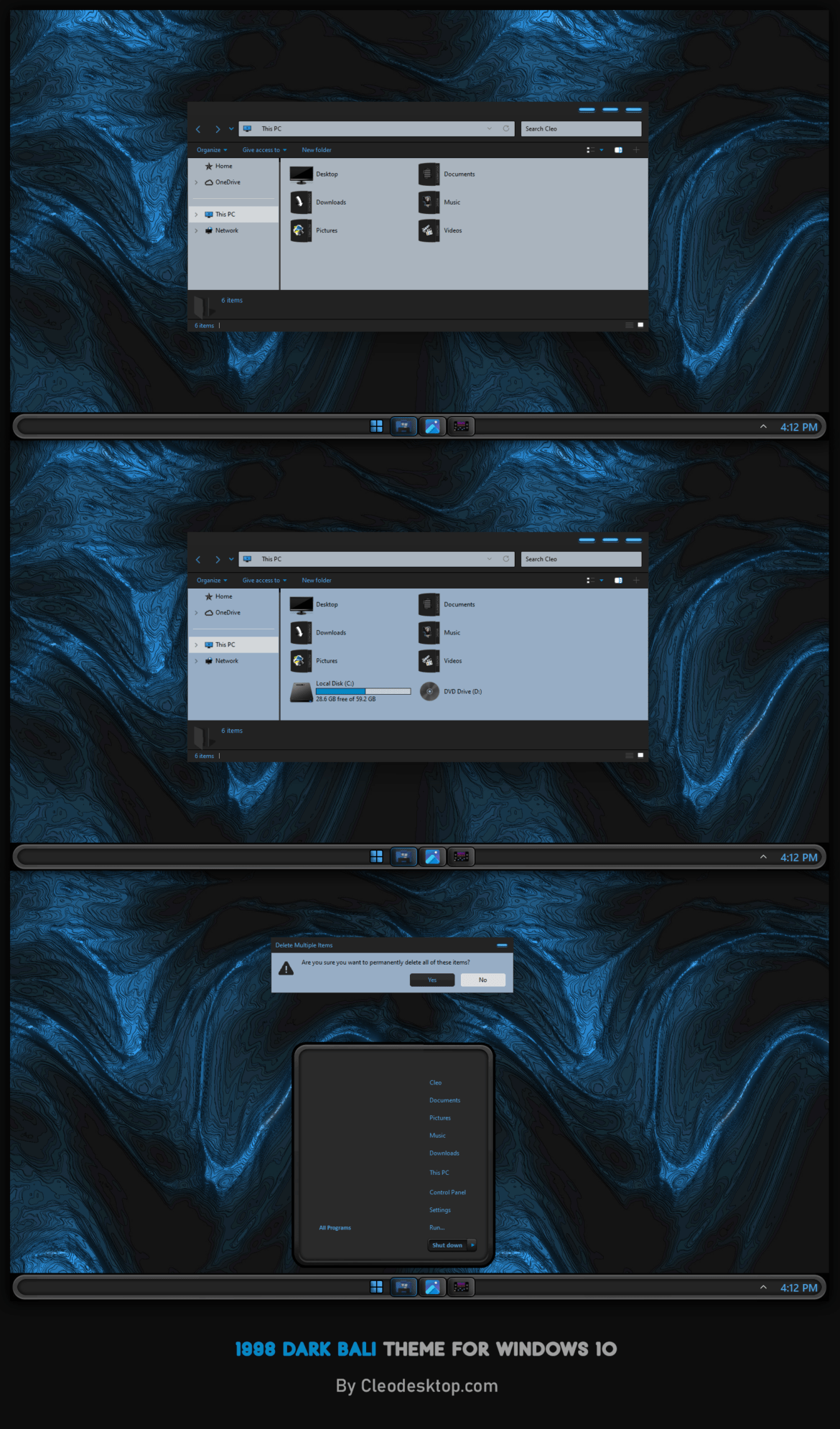 1998 Dark Bali Theme For Windows 10