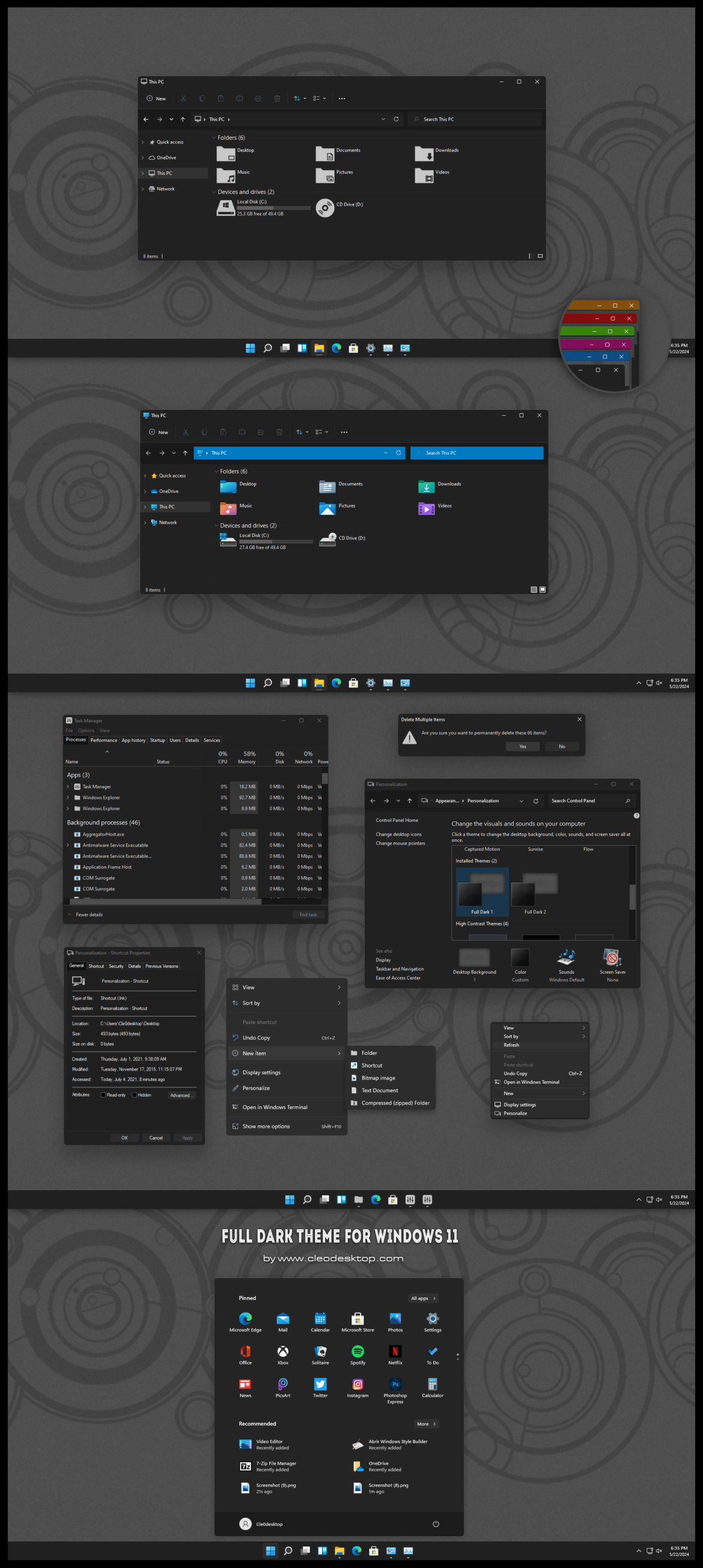 Full Dark Theme For Windows 11