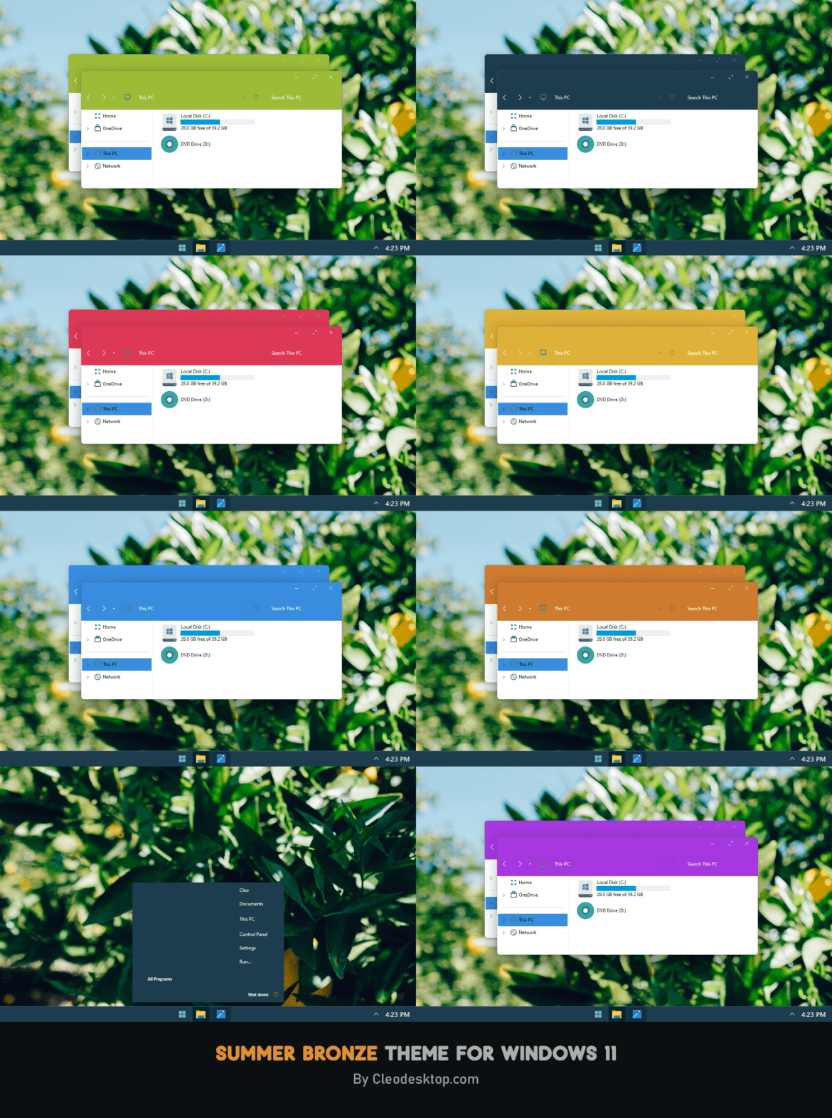 Summer Bronze Theme For Windows 11