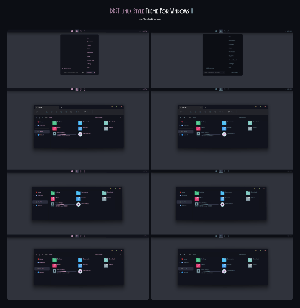 DDST Style Linux Theme For Windows 11 - Cleodesktop