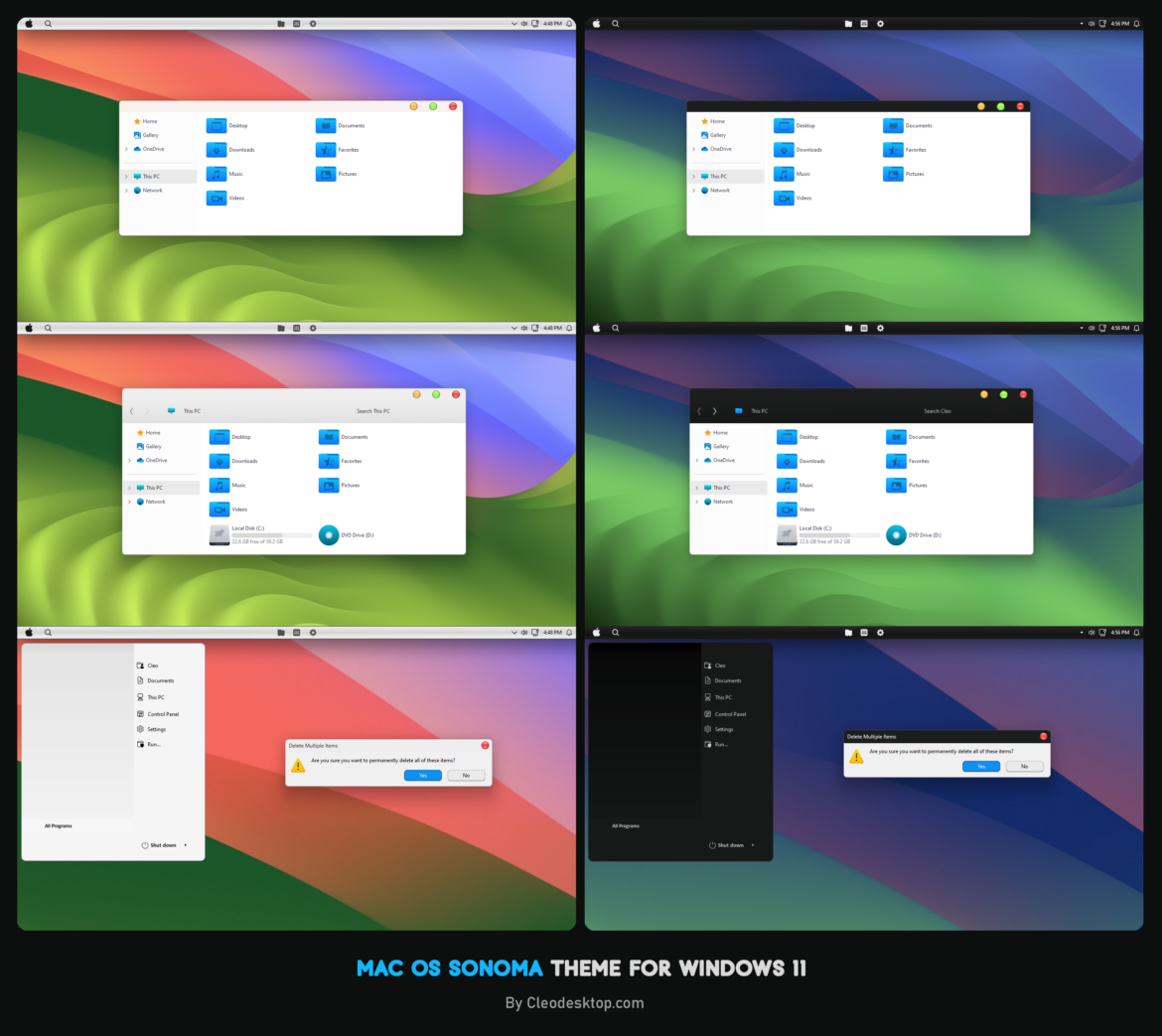 mac os sonoma Theme For Windows 11