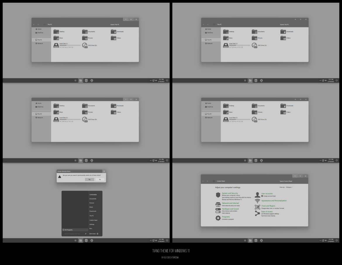 Tiano Dark Theme For Windows 11